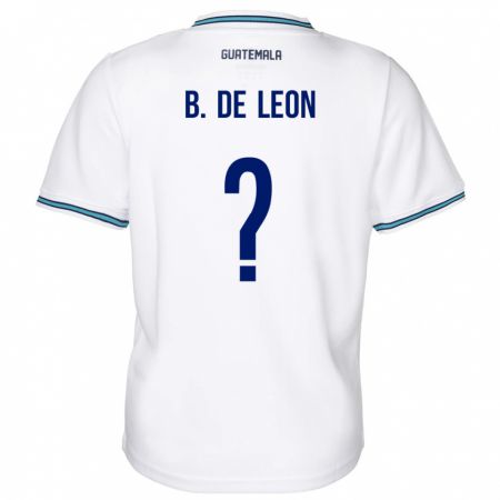 Kandiny Enfant Maillot Guatemala Brandon De Leon #0 Blanc Tenues Domicile 24-26 T-Shirt