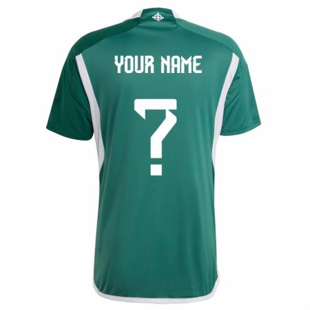 Kandiny Enfant Maillot Irlande Du Nord Votre Nom #0 Vert Tenues Domicile 24-26 T-Shirt