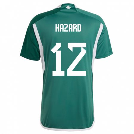 Kandiny Enfant Maillot Irlande Du Nord Conor Hazard #12 Vert Tenues Domicile 24-26 T-Shirt