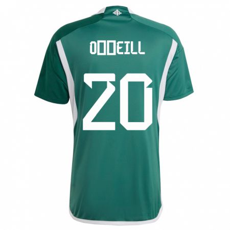 Kandiny Enfant Maillot Irlande Du Nord Ceadach O’Neill #20 Vert Tenues Domicile 24-26 T-Shirt
