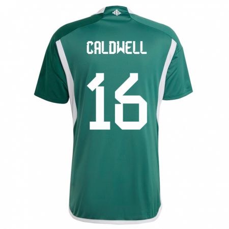 Kandiny Enfant Maillot Irlande Du Nord Nadene Caldwell #16 Vert Tenues Domicile 24-26 T-Shirt