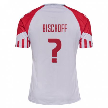 Kandiny Enfant Maillot Danemark Clement Bischoff #0 Blanc Tenues Extérieur 24-26 T-Shirt