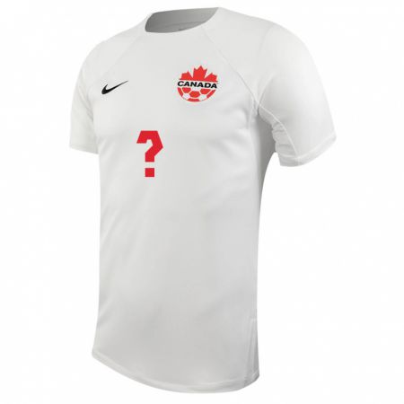 Kandiny Enfant Maillot Canada Votre Nom #0 Blanc Tenues Extérieur 24-26 T-Shirt