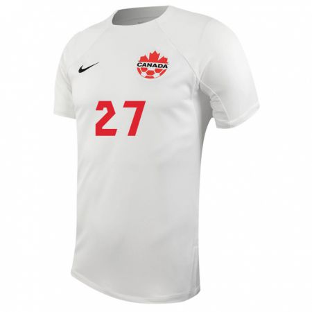 Kandiny Enfant Maillot Canada Sura Yekka #27 Blanc Tenues Extérieur 24-26 T-Shirt