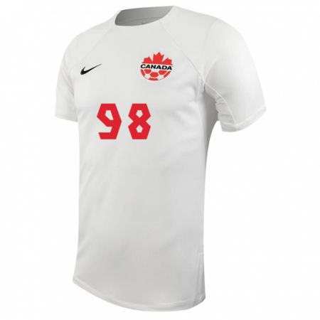 Kandiny Enfant Maillot Canada Olivia Smith #98 Blanc Tenues Extérieur 24-26 T-Shirt
