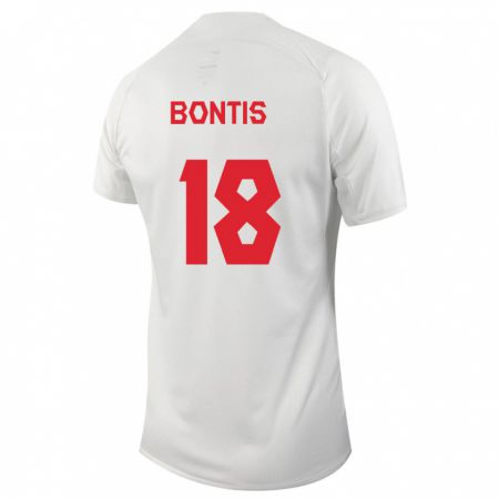 Kandiny Enfant Maillot Canada Dino Bontis #18 Blanc Tenues Extérieur 24-26 T-Shirt