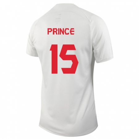 Kandiny Enfant Maillot Canada Nichelle Prince #15 Blanc Tenues Extérieur 24-26 T-Shirt