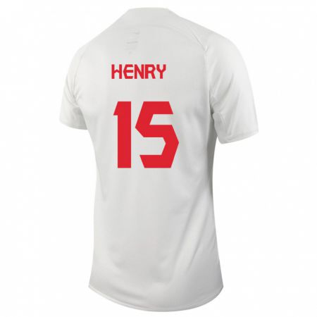Kandiny Enfant Maillot Canada Doneil Henry #15 Blanc Tenues Extérieur 24-26 T-Shirt