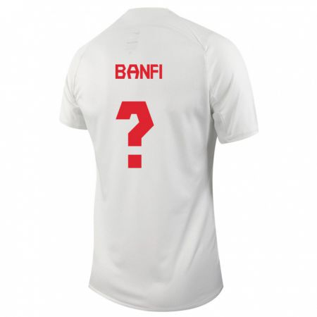 Kandiny Enfant Maillot Canada Samuel Banfi #0 Blanc Tenues Extérieur 24-26 T-Shirt