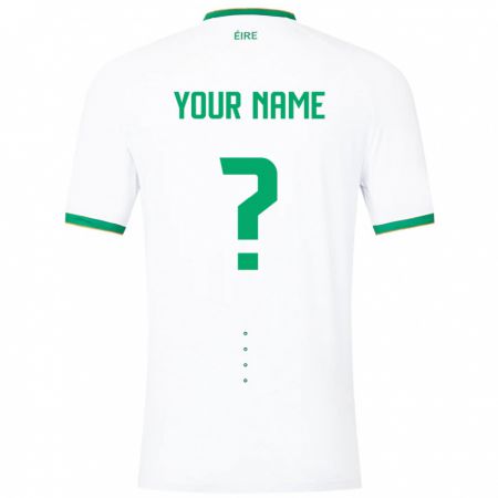 Kandiny Enfant Maillot Irlande Votre Nom #0 Blanc Tenues Extérieur 24-26 T-Shirt