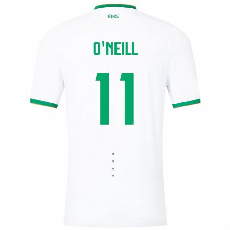 Kandiny Enfant Maillot Irlande Ollie O'neill #11 Blanc Tenues Extérieur 24-26 T-Shirt