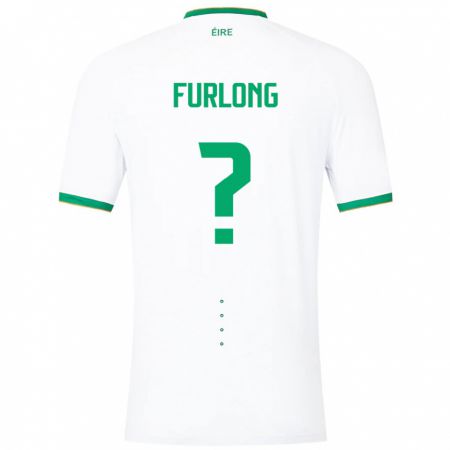 Kandiny Enfant Maillot Irlande James Furlong #0 Blanc Tenues Extérieur 24-26 T-Shirt