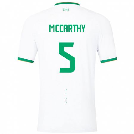 Kandiny Enfant Maillot Irlande Taylor Mccarthy #5 Blanc Tenues Extérieur 24-26 T-Shirt