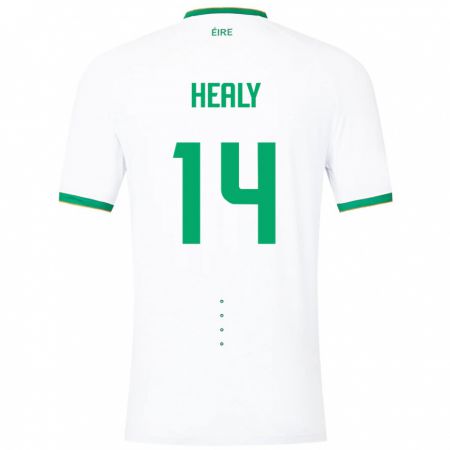 Kandiny Enfant Maillot Irlande Freya Healy #14 Blanc Tenues Extérieur 24-26 T-Shirt