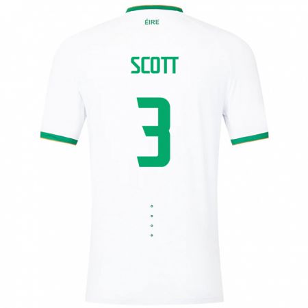 Kandiny Enfant Maillot Irlande Harriet Scott #3 Blanc Tenues Extérieur 24-26 T-Shirt