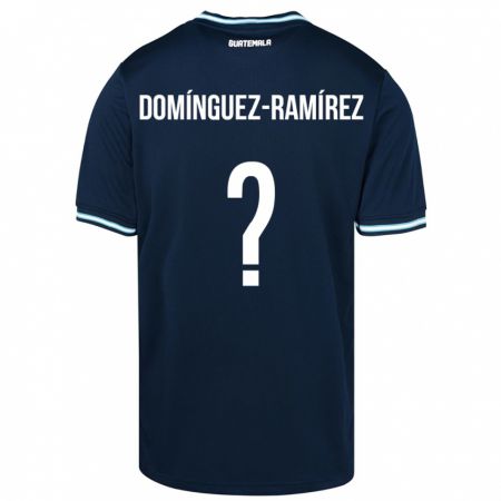 Kandiny Enfant Maillot Guatemala Marco Domínguez-Ramírez #0 Bleu Tenues Extérieur 24-26 T-Shirt