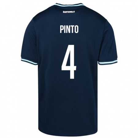 Kandiny Enfant Maillot Guatemala José Carlos Pinto #4 Bleu Tenues Extérieur 24-26 T-Shirt