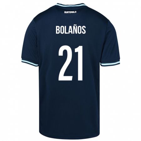 Kandiny Enfant Maillot Guatemala Diego Bolaños #21 Bleu Tenues Extérieur 24-26 T-Shirt