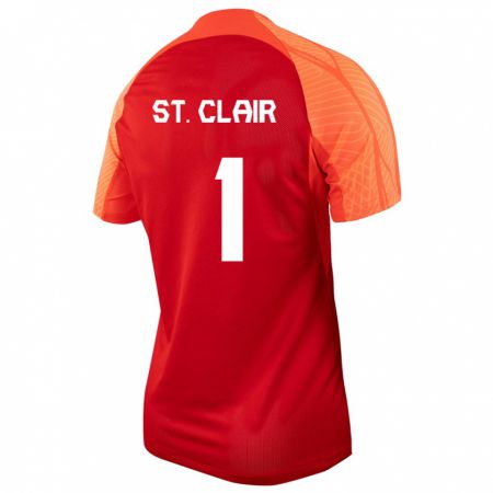 Kandiny Homme Maillot Canada Dayne St. Clair #1 Orange Tenues Domicile 24-26 T-Shirt