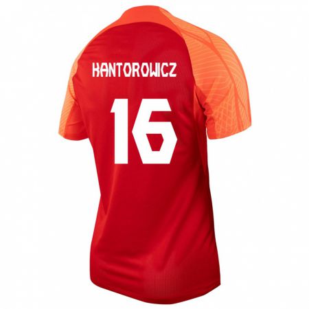 Kandiny Homme Maillot Canada Dominic Kantorowicz #16 Orange Tenues Domicile 24-26 T-Shirt