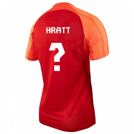 Kandiny Homme Maillot Canada Ronan Kratt #0 Orange Tenues Domicile 24-26 T-Shirt