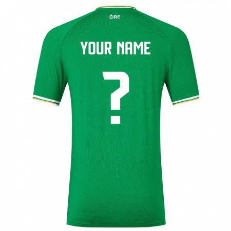 Kandiny Homme Maillot Irlande Votre Nom #0 Vert Tenues Domicile 24-26 T-Shirt