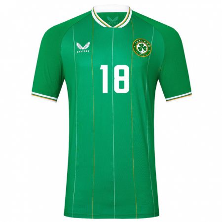 Kandiny Homme Maillot Irlande Jamie Mcgrath #18 Vert Tenues Domicile 24-26 T-Shirt