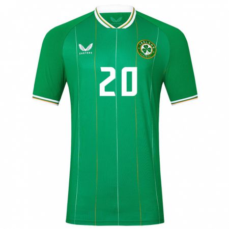 Kandiny Homme Maillot Irlande Claire Walsh #20 Vert Tenues Domicile 24-26 T-Shirt