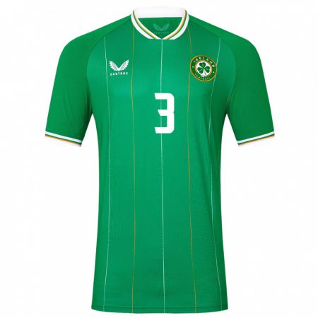 Kandiny Homme Maillot Irlande Tayo Adaramola #3 Vert Tenues Domicile 24-26 T-Shirt