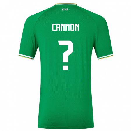 Kandiny Homme Maillot Irlande Thomas Cannon #0 Vert Tenues Domicile 24-26 T-Shirt