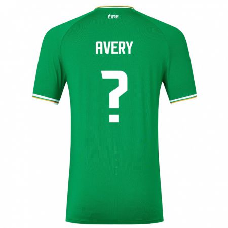 Kandiny Homme Maillot Irlande Theo Avery #0 Vert Tenues Domicile 24-26 T-Shirt