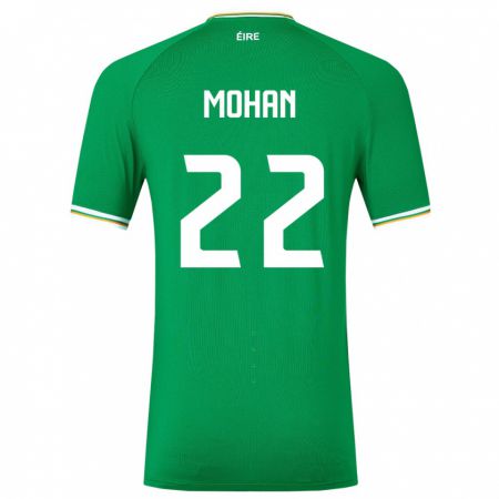 Kandiny Homme Maillot Irlande Stephen Mohan #22 Vert Tenues Domicile 24-26 T-Shirt