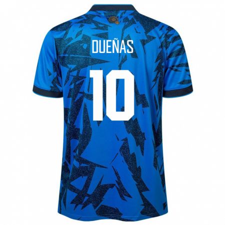 Kandiny Homme Maillot Salvador Enrico Dueñas #10 Bleu Tenues Domicile 24-26 T-Shirt