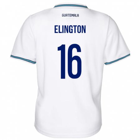 Kandiny Homme Maillot Guatemala Elvi Elington #16 Blanc Tenues Domicile 24-26 T-Shirt
