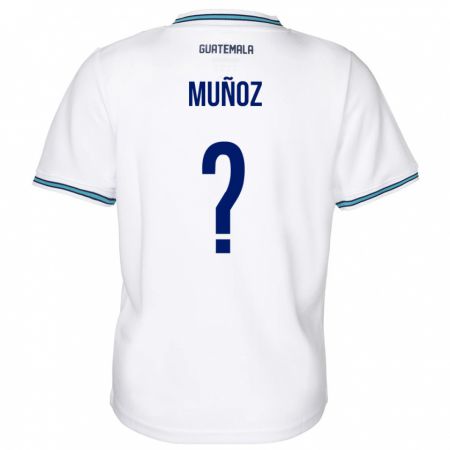 Kandiny Homme Maillot Guatemala Rudy Muñoz #0 Blanc Tenues Domicile 24-26 T-Shirt