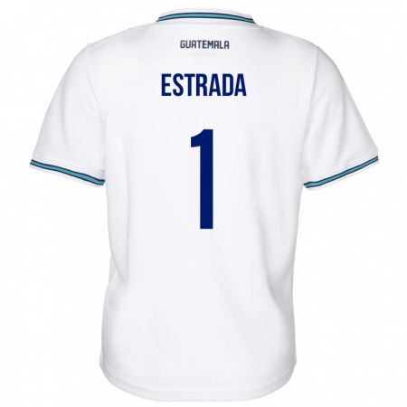 Kandiny Homme Maillot Guatemala Alexia Estrada #1 Blanc Tenues Domicile 24-26 T-Shirt