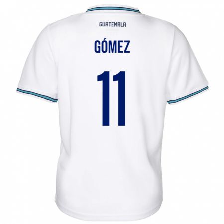 Kandiny Homme Maillot Guatemala Savianna Gómez #11 Blanc Tenues Domicile 24-26 T-Shirt