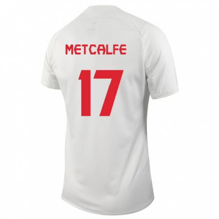 Kandiny Homme Maillot Canada Patrick Metcalfe #17 Blanc Tenues Extérieur 24-26 T-Shirt