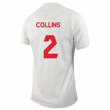 Kandiny Homme Maillot Canada Sydney Collins #2 Blanc Tenues Extérieur 24-26 T-Shirt