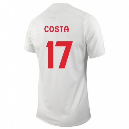 Kandiny Homme Maillot Canada Jesse Costa #17 Blanc Tenues Extérieur 24-26 T-Shirt