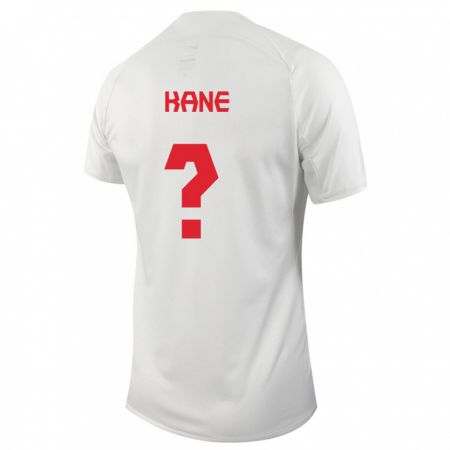 Kandiny Homme Maillot Canada Mouhamadou Kane #0 Blanc Tenues Extérieur 24-26 T-Shirt
