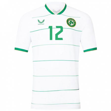 Kandiny Homme Maillot Irlande Harry Nevin #12 Blanc Tenues Extérieur 24-26 T-Shirt