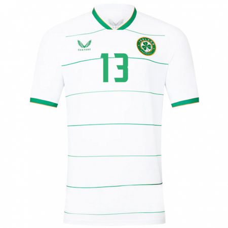 Kandiny Homme Maillot Irlande Conor Carty #13 Blanc Tenues Extérieur 24-26 T-Shirt