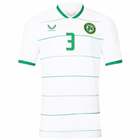 Kandiny Homme Maillot Irlande Tayo Adaramola #3 Blanc Tenues Extérieur 24-26 T-Shirt