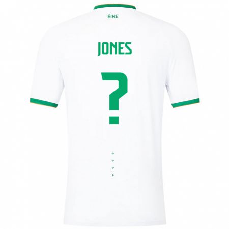 Kandiny Homme Maillot Irlande Nico Jones #0 Blanc Tenues Extérieur 24-26 T-Shirt