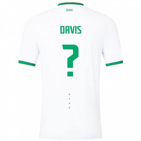 Kandiny Homme Maillot Irlande Warren Davis #0 Blanc Tenues Extérieur 24-26 T-Shirt