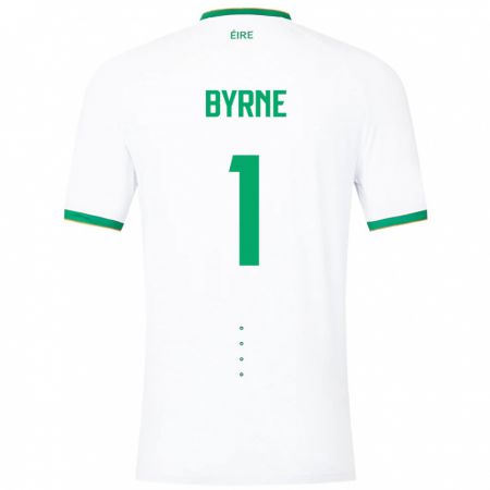Kandiny Homme Maillot Irlande Reece Byrne #1 Blanc Tenues Extérieur 24-26 T-Shirt