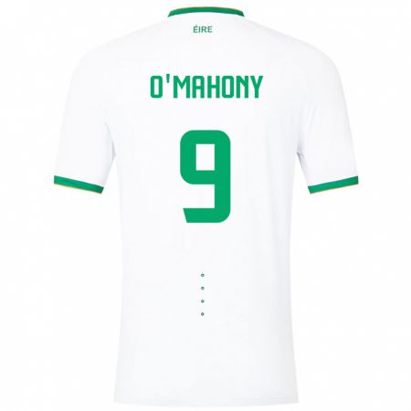 Kandiny Homme Maillot Irlande Mark O'mahony #9 Blanc Tenues Extérieur 24-26 T-Shirt
