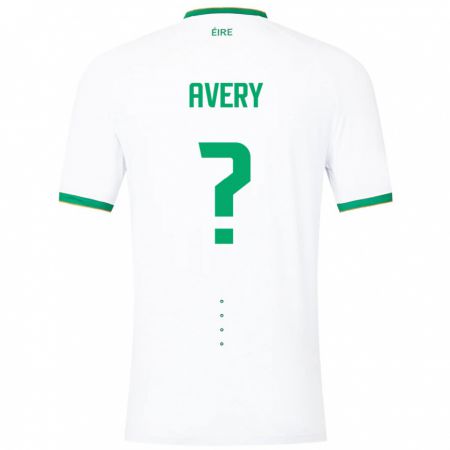 Kandiny Homme Maillot Irlande Theo Avery #0 Blanc Tenues Extérieur 24-26 T-Shirt