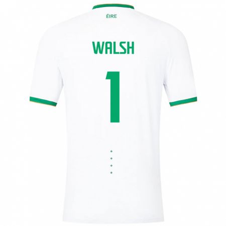 Kandiny Homme Maillot Irlande Conor Walsh #1 Blanc Tenues Extérieur 24-26 T-Shirt